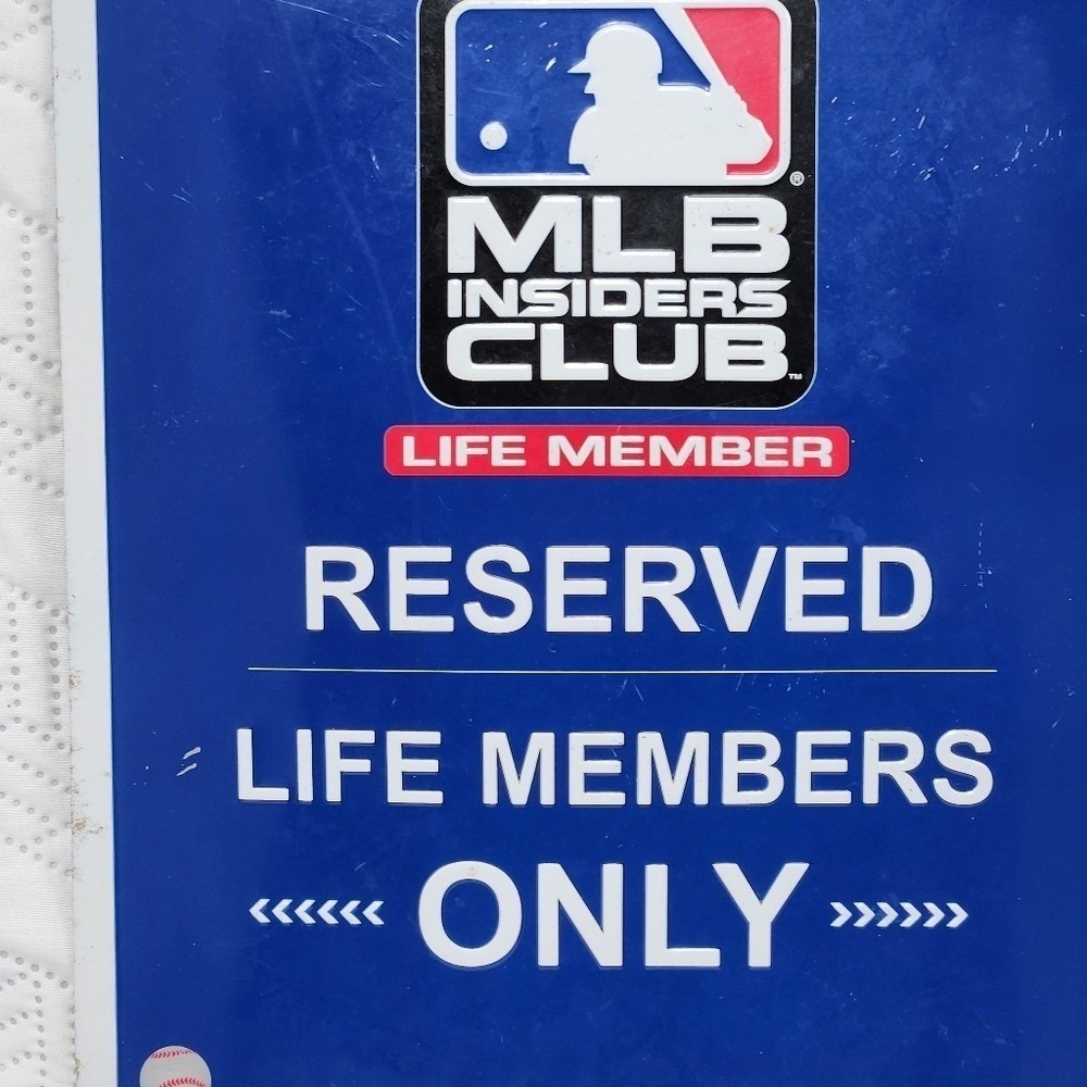 MLB Vintage Members Only Club Reserved Sign Memorabilia‎ Official League Sport